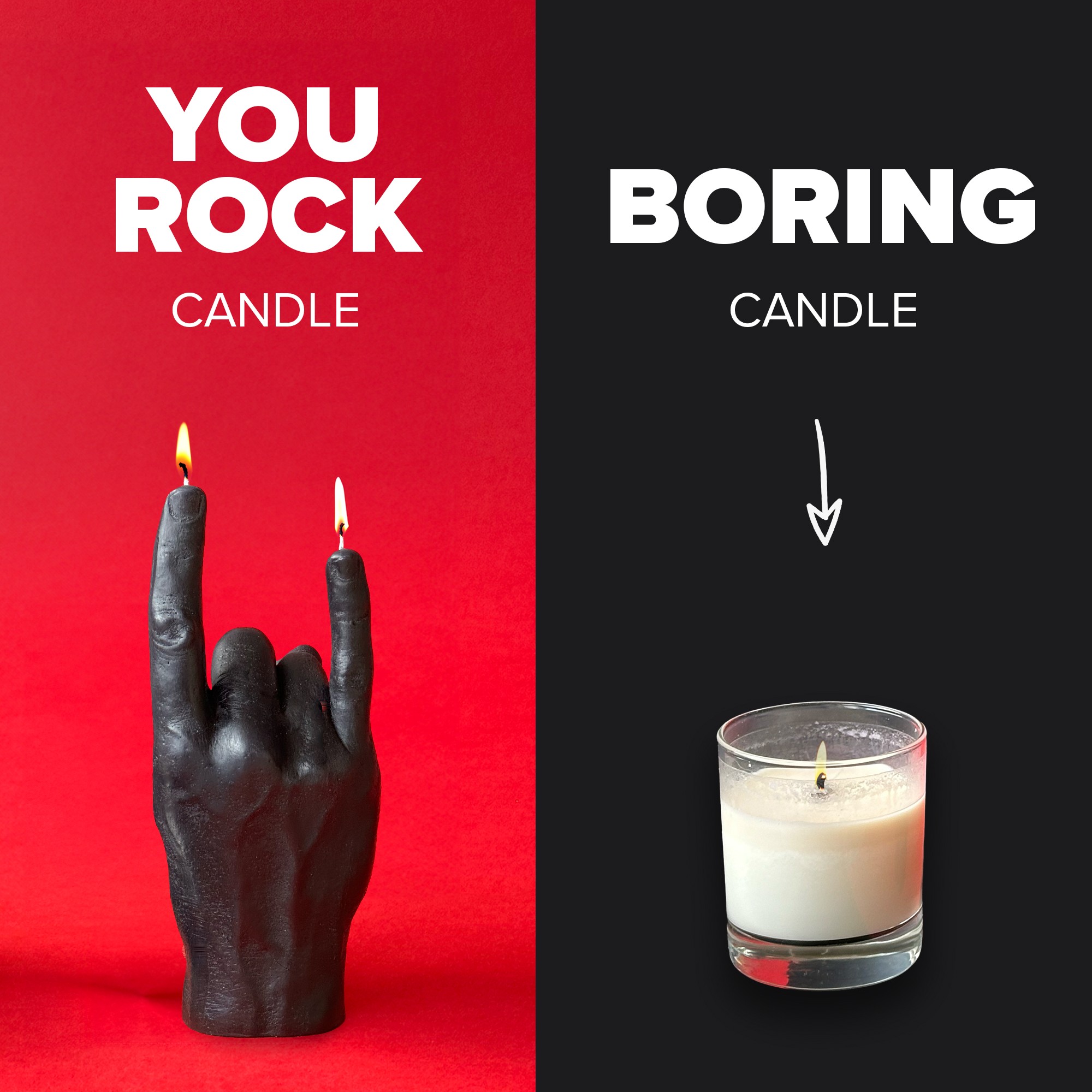 CandleHand - 'Fcuk You' Candle - Black